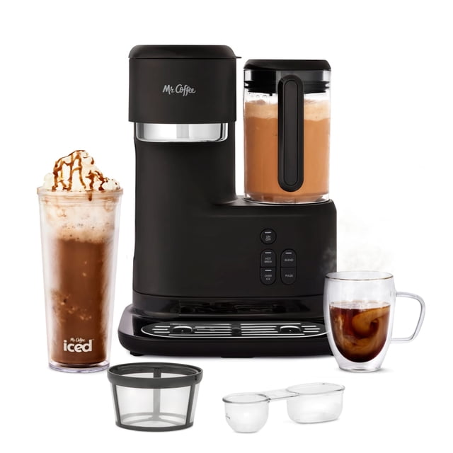 Mr. Coffee Single Serve Frappe and Iced Coffee Maker with Blender, Black Refurbished Excellent