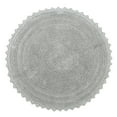 thumbnail image 2 of Better Trends Chic Round Bath Mat, 30" Diameter, 100% Cotton with Crochet Border, Water Absorbent, Ideal for Half Baths and Powder Rooms, Machine Washable, Gray - Lilly Crochet Collection, 2 of 6