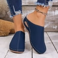 thumbnail image 6 of House Slippers Gifts for Women Winter Slippers for Indoor And Outdoor Cozy Faux Lined Shoes with Sloped Heel Comfortable Warm Soft Sole Navy 6, 6 of 6