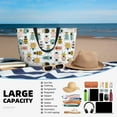 thumbnail image 3 of Yiaed Colorful Insects Print Large Capacity Beach Travel Bag - Waterproof Zipper Vacation Tote for Sandproof Storage, and Camping, 3 of 5