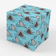 Shark Birthday Party PriNst Gift Wrapping Paper - Folded Flat 30 x 20 Inch (3 Sheets)