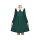thumbnail image 1 of Vestido de Niña Verde Sólido Casual Escolar Uniforme de Estudiante Algodón Manga Larga 10 Años, 1 of 9