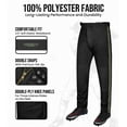 thumbnail image 2 of Exxact Sports Proline Full Length Baseball Pants Adult with Stripes, Relaxed Fit Open Bottom Men Baseball Pants (Black/Vegas Gold, A4XL), 2 of 7