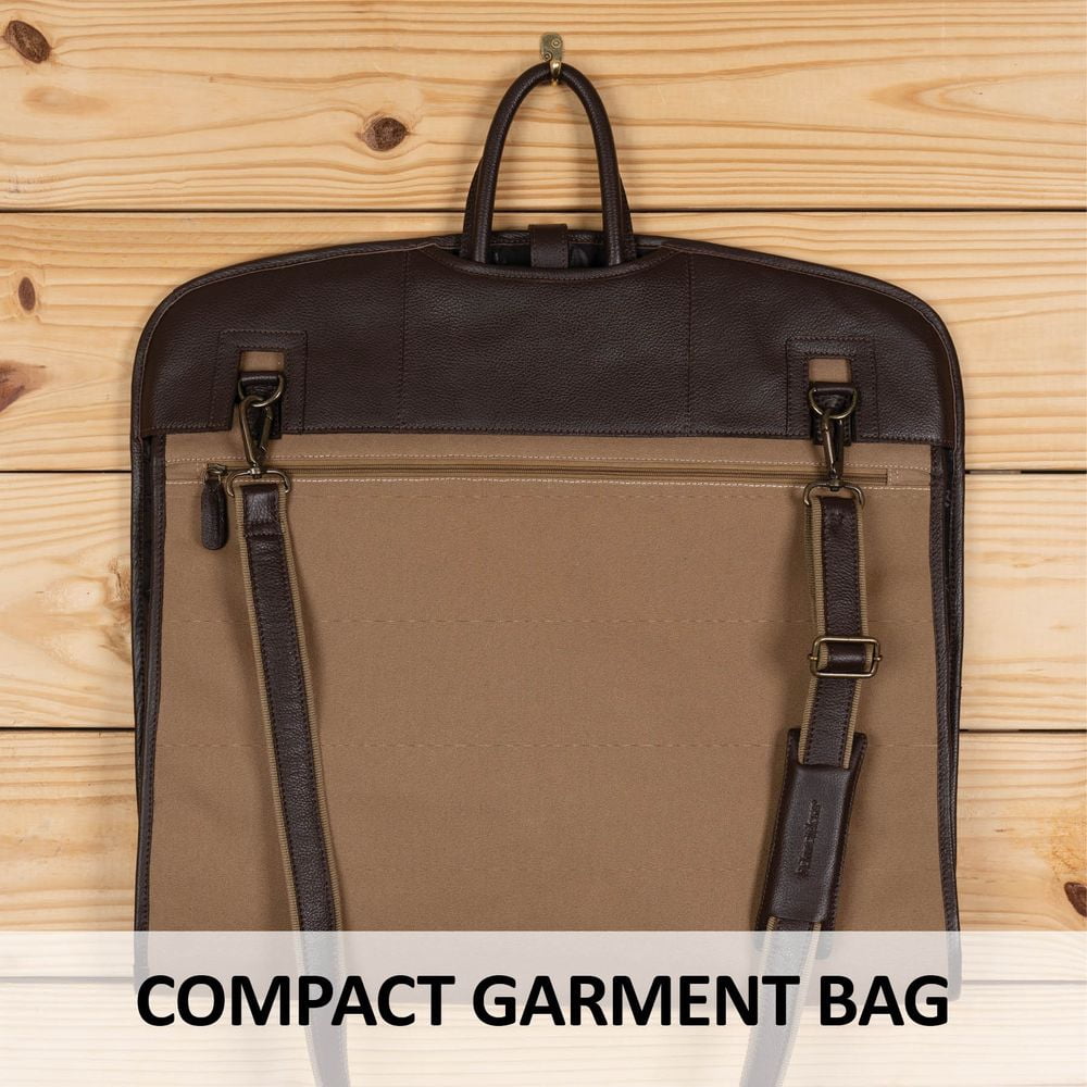 Schneiders Heritage Canvas and Leather Garment Bag for Horse Show Clothing | Color Tan