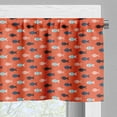 thumbnail image 3 of Ambesonne Orange Valance Pack of 2, Colorful Fish Shoal, 42"X12", Blue Salmon Teal, 3 of 5