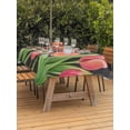 thumbnail image 3 of Outdoor Tablecloth with Umbrella Hole for Patio/Picnic/Party/Camping, Pink Tulip Waterproof Table Cloth Rectangle Table Cover Washable, Spring Floral Summer Botanical Vintage Gray (54"x 80"), 3 of 9
