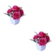 thumbnail image 4 of Planta en maceta Wosthever Seda artificial Bonsái de flores Rosa roja 2Conjunto, 4 of 6