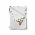 thumbnail image 2 of Cartoon Soft Flannel Fleece Blanket, Old Tree Drawing with Apples and Leaves Fruit Garden Art on Plain Backdrop, Cozy Plush for Indoor and Outdoor Use, 50" x 70", Beige Green Coral, by Ambesonne, 2 of 6