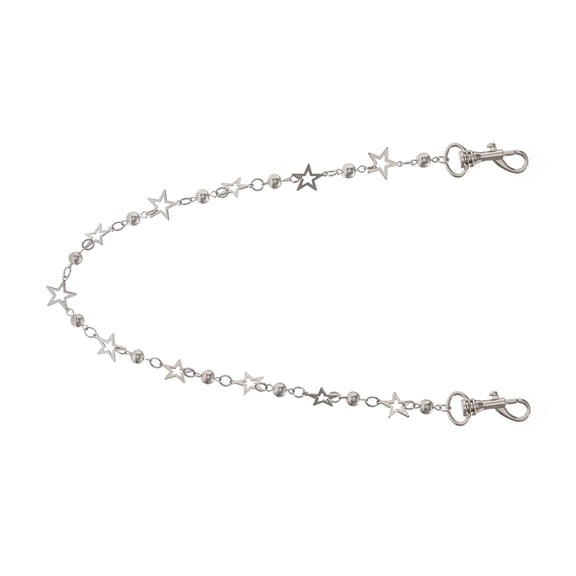 Versatile Star And Bead Chain For Pants Rustproof Belt Chain Accessory Designed For The Fashion Youth