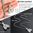 thumbnail image 6 of ChainsHouse Silver Initial Necklaces for Women Men Alphabet Bubble Pendant Necklace White Cubic Zirconia Birthday Christmas Anniversary Jewelry Gift, J, 6 of 8