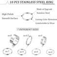 thumbnail image 3 of ORUYROP 3-10 Pcs Knuckle Rings Set Stainless Steel Ring Simple Smooth Finger Stackable Rings Set for Women Plain Band Rings, 3 of 6