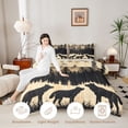 thumbnail image 3 of Manfei Wild Wolves Twin Comforter Sets,Wooded Pine Grove Bedding Set,Brown,Black Reversible,2 Pieces,1 Comforter and 1 Pillowcase, 3 of 7