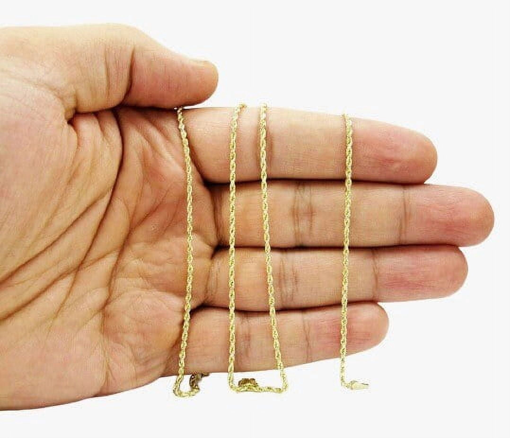 14K Solid Yellow Gold Necklace Rope Chain 14" 16'' 18" 20" 22" 24" 26" 30" 14k Necklaces, 14 Karat Gold Chain,