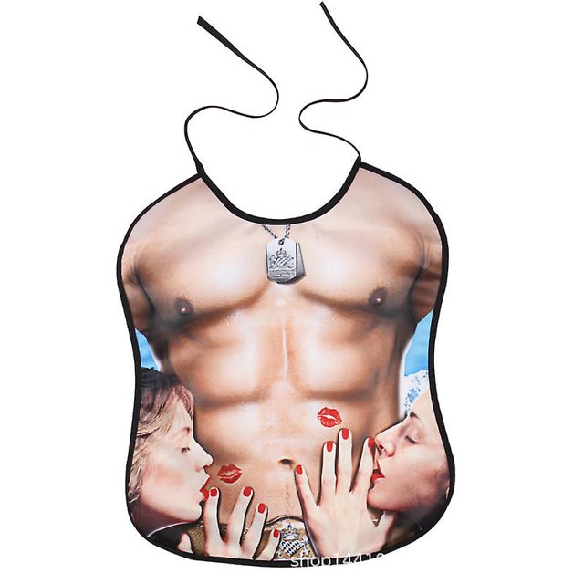Babero divertido reutilizable, babero creativo para adultos, delantal divertido ajustable, babero divertido de cocina (traje negro rosa), traje negro rosa