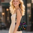 thumbnail image 3 of ZUXONGSY Halloween Bat Spider Web Star Print Shoulder Handbag for Women Small Crossbody Travel Purse Trendy Satchel with Adjustable Wide Strap for Dating Workout, 3 of 7
