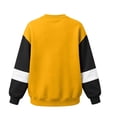 thumbnail image 4 of qafoshin Mens Color Block Crew Neck Long Sleeve Pullover Tops, Fashion Basic Regular Fit Casual Sweatshirts, 4 of 5