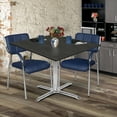 thumbnail image 2 of Via 48" Square X-Base Table- Ash Grey/Chrome, 2 of 3