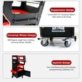 thumbnail image 4 of Noble House 17" 4-Level Multi-functional Diagnostic Trolley, Car Equipment Cart with Locking Cabinet, Black & Red, 4 of 12
