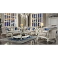 thumbnail image 4 of ACME Versailles Rectangular Wood Coffee Table with Bottom Shelf in Bone White, 4 of 5