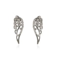 thumbnail image 3 of Personality Earrings Leaves Beautiful Diamond Earrings Irregular Mesh, 3 of 9