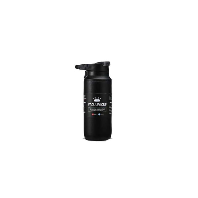 Wosthever Taza aislada de acero inoxidable, prensa manual, termo al vacío, portátil, para el hogar, oficina, Camping, senderismo, viaje, botella de agua, Teteras Negro 350ml Wosthever HA071932-01