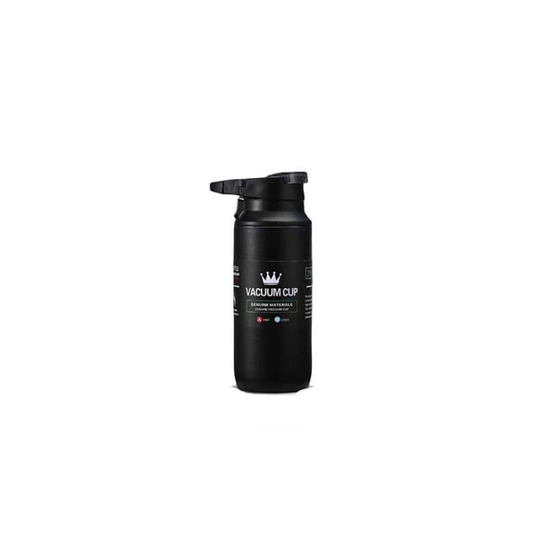 Matsuzay Taza aislada de acero inoxidable, prensa manual, termo al vacío, portátil, para el hogar, oficina, Camping, senderismo, viaje, botella de agua, Teteras Negro 350ml Matsuzay HA071932-01