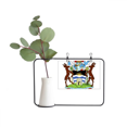 thumbnail image 1 of John's Antigua & Barbuda Emblem Metal Picture Frame Cerac Vase Decor, 1 of 3