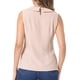 thumbnail image 3 of INSPIRAR CHIC Blusa sin mangas con cuello Peter Pan para mujer, top floral jacquard, color rosa, 3 of 6