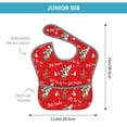thumbnail image 4 of Hirioo Christmas Deer 1 for Baby Waterproof Pocket Bib Adjustable Closed for Babies Toddlers with Large Pocket 6-24Months, 4 of 8