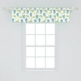 thumbnail image 2 of Ambesonne Exotic Window Valance, Watercolor Lizards and Cacti, 54" X 12", Sea Blue Lime Green, 2 of 3