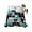 Teal, variant on Twin Flat Sheet 66"x96", Teal Blue Black Geometric Soft Lightweight Bedding Flat Sheets Only, Modern Abstract Art Block Brushed Microfiber Top Bed Sheet, Breathable StainResistant Bedsheets