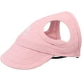 thumbnail image 2 of Dog Cap, Baseball Cap, Canvas Baseball Cap, Hat with Ear Holes for Dogs （Pink,XL）, 2 of 6