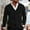 Black, variant on Dpytoraw Men Solid Color V Neck Button Up Cardigan Sweater Jacket Casual Loose Comfortable Trendy Business Jacket