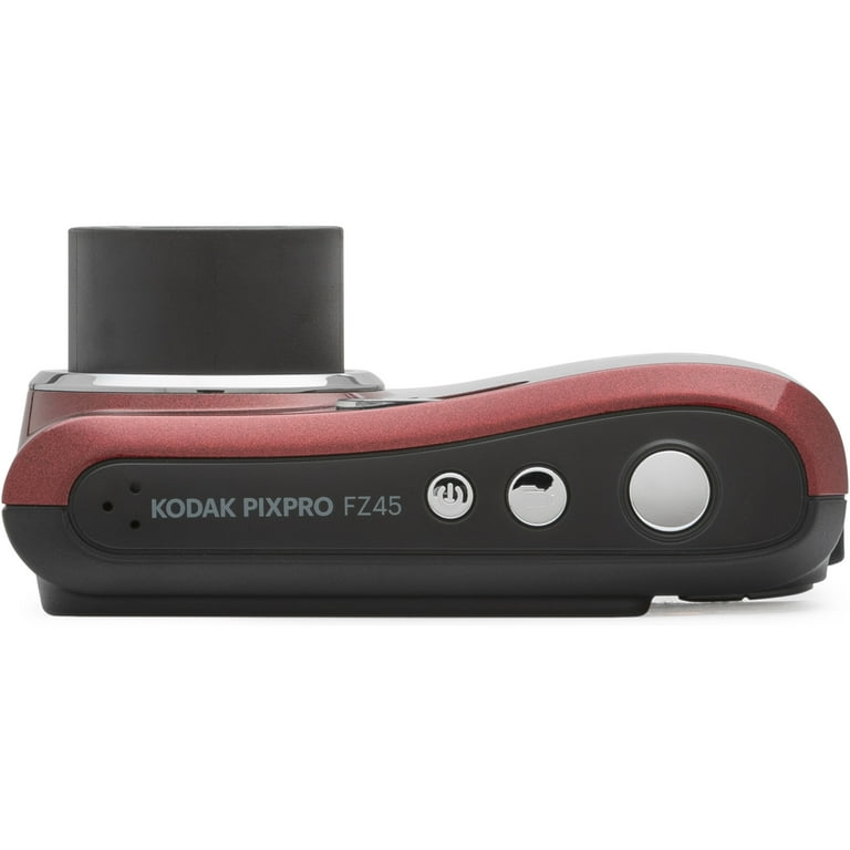 Kodak PIXPRO FZ45 16MP Digital Camera, Red with Lexar 32GB Memory