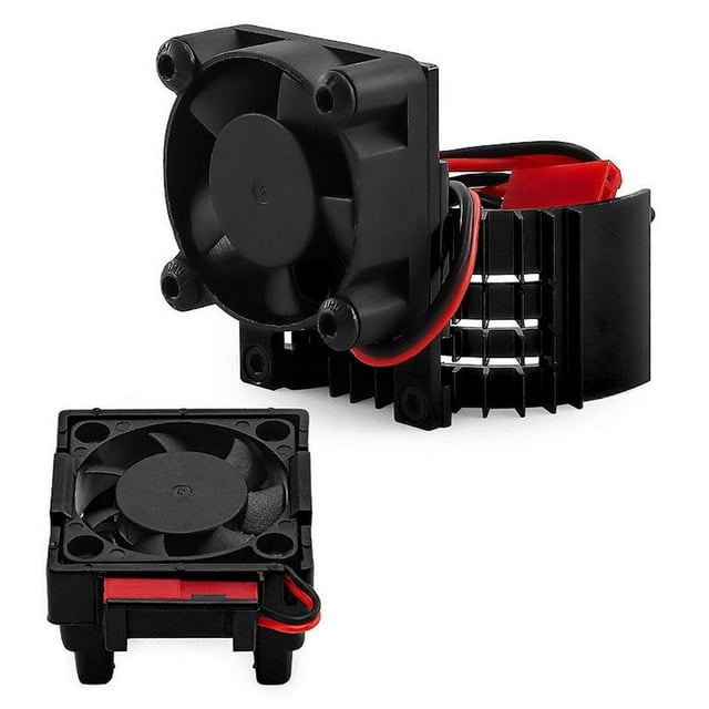 TISHITA 1/10 RC Car ESC Cooling Fan and Motor Fan Set Sturdy for Rally Rustler Slash Black