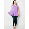 thumbnail image 6 of Made by Johnny Women's Solid Sleeveless Tunic for Leggings Swing Flare Tank Tops S-5XL Plus Size M LILAC, 6 of 6
