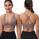 thumbnail image 2 of Sujetadores deportivos Evercute para mujer, ajustables, cuello en V profundo, acolchados, 2 of 5