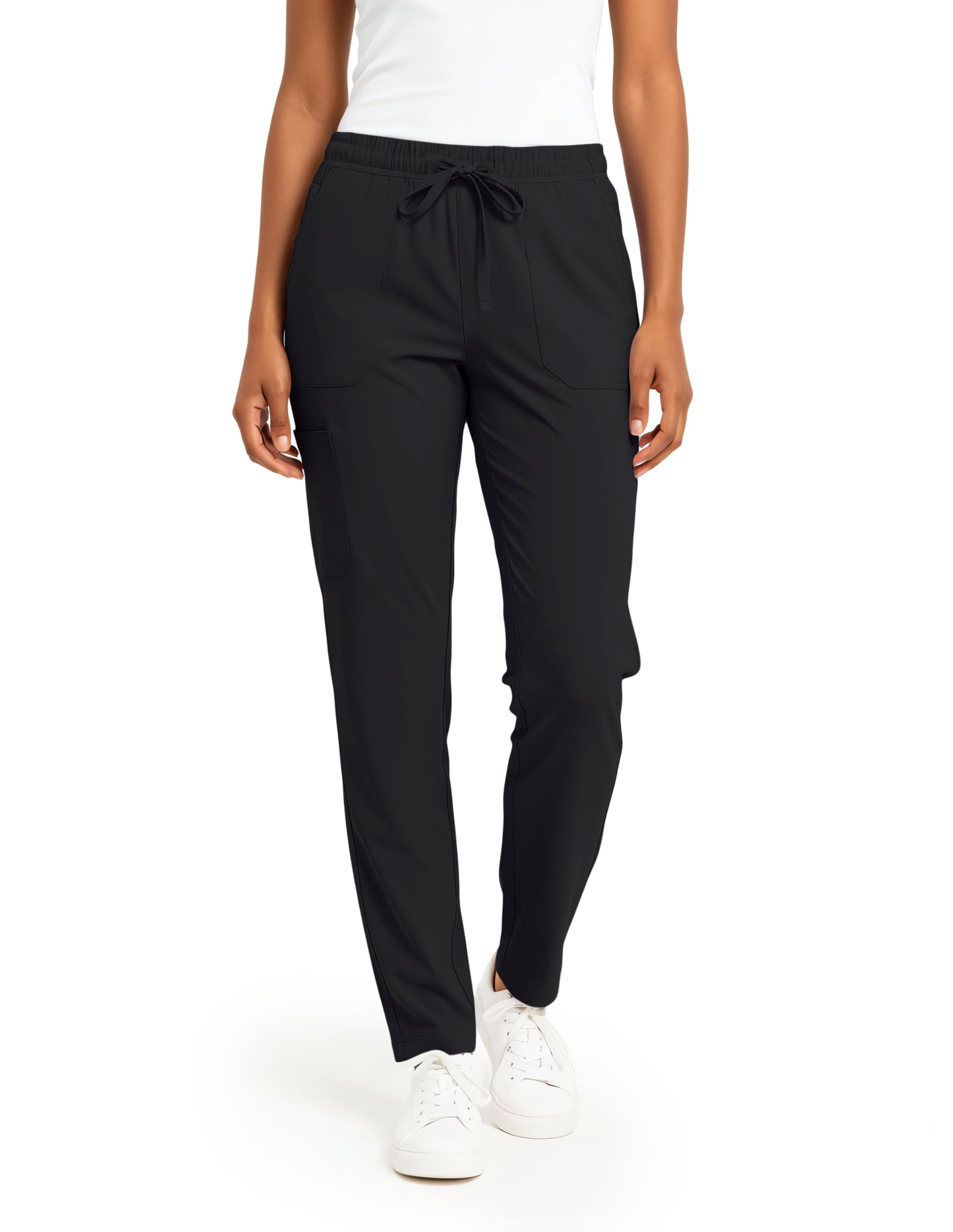 Hey Collection Women’s 5-Pocket Anti-Wrinkle Medical Scrub Set – V-Neck Top & Straight Leg Pants, Comfortable Flexible Nursing Uniforms
