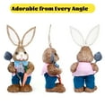 thumbnail image 6 of DUNCHATY 25" Large Easter Bunny Decor, Natural Straw Easter Decorations Bunny Figurine Outdoor Easter Decorations for Porch & Home, Spring Summer Decorations for Home, 6 of 9