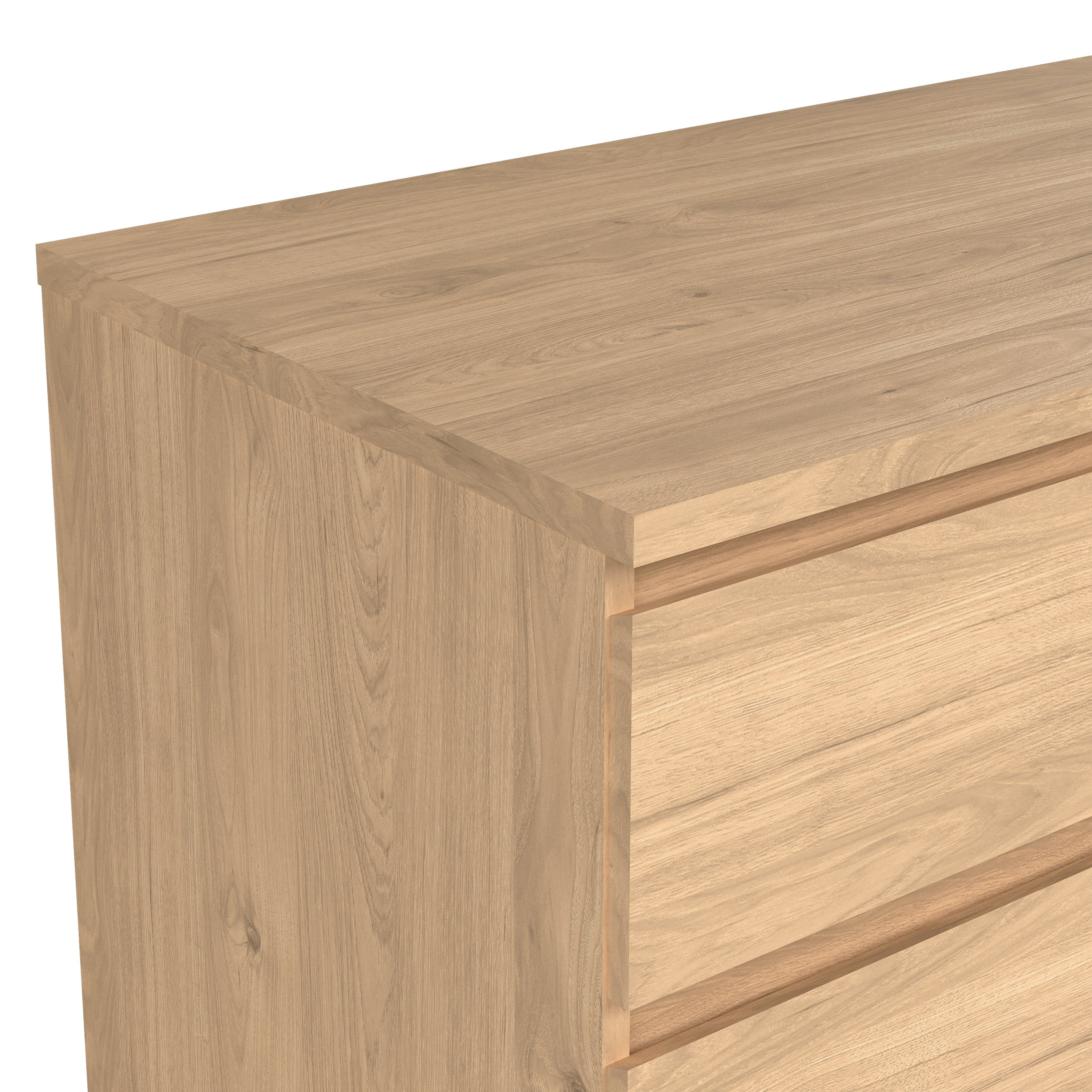 Tvilum Scottsdale 6 Drawer Double Dresser for Adults, Jackson Hickory
