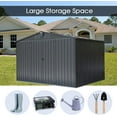 thumbnail image 3 of Aidenkid Outdoor Storage Shed 10' x 8', Metal Steel Utility Tool Shed Storage House with Double Lockable Doors & Air Vents for Backyard Patio Garden Lawn Black, 3 of 15
