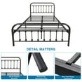 thumbnail image 4 of SESSLIFE Metal Bed Frame Full Size with Vintage Headboard and Footboard, 12.4 Inch Tall Storage Space, No Box Spring Needed, 4 of 6