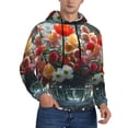 thumbnail image 2 of Lsque Vibrant Bouquet Waterfall Pattern Casual Men's Hoodie,Hooded Sweatshirt with Kangaroo Pocket,Pullover Hoodie-Medium, 2 of 7