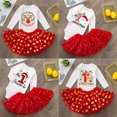 thumbnail image 1 of Conjunto de vestidos y trajes para fiesta de cumpleaños de niñas pequeñas con tutú y camisa para la primera Navidad, ropa infantil navideña, 1 of 5