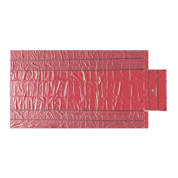 Airbag Parachute Fabric Red Ultra Light Lumber Tarp 16' x 27' (4' Drop) - 14 Oz Vinyl Lumber Tarps for Flatbed Truck & Trailer