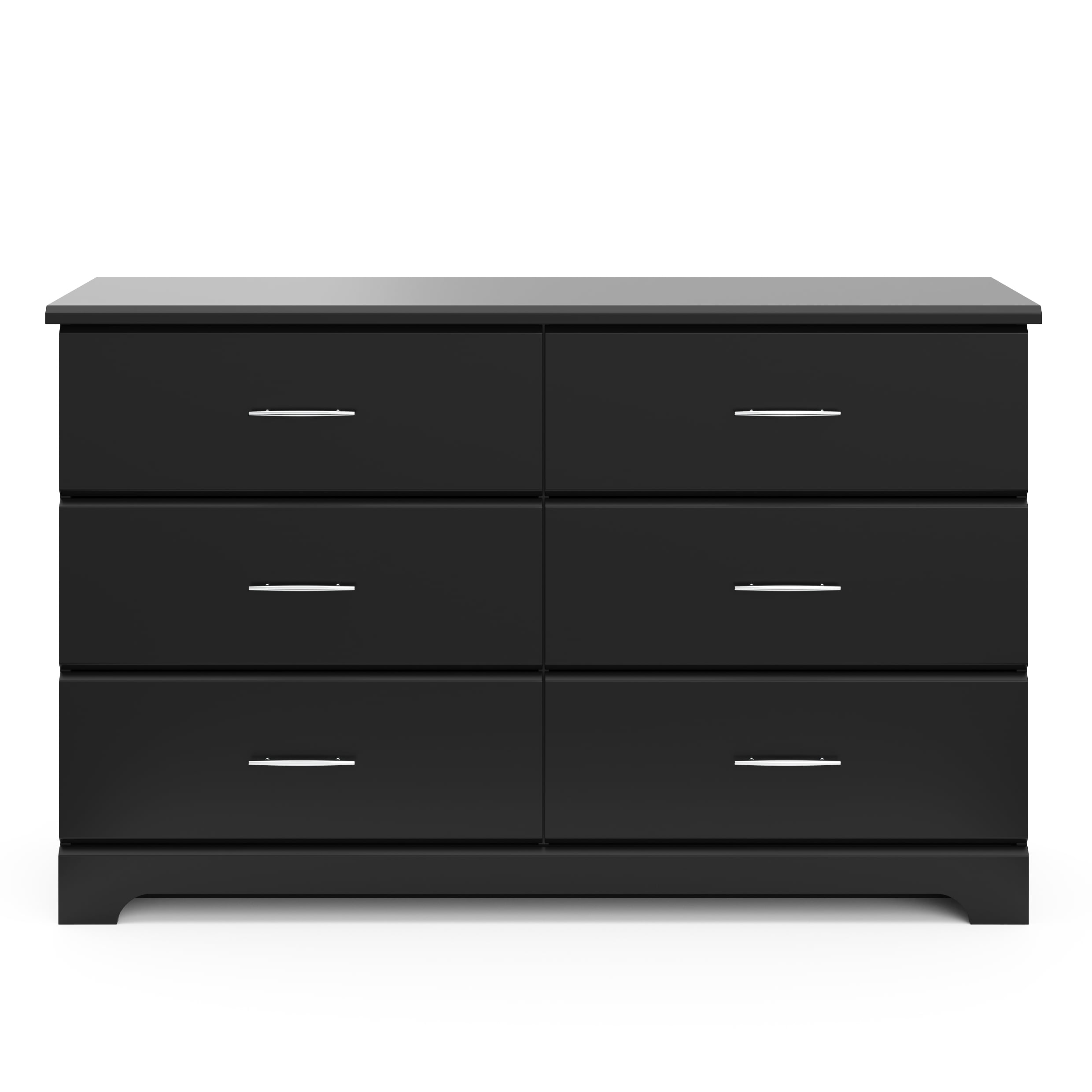 Storkcraft Brookside 6 Drawer Nursery Double Dresser, Black