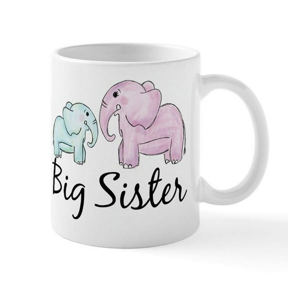 CafePress - Big Sister Mugs - 11 oz Ceramic Mug - Novelty Coffee Tea Cup