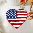 thumbnail image 6 of Qocolhg 4th of July Patriotic Heart Doormat American Flag Memorial Independence Day Welcome Mat Non Slip Rubber Entryway Front Rug Floor Mat for Indoor Outdoor Kitchen Holiday Decorations Clearance, 6 of 7