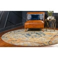 thumbnail image 4 of Unique Loom Monterey Collection Area Rug - Causeway (8' Round Beige/Blue), 4 of 6