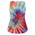 thumbnail image 4 of Blusa sin mangas con cuello en V y estampado teñido anudado a la moda para mujer Pompotops lopia995399, 4 of 5